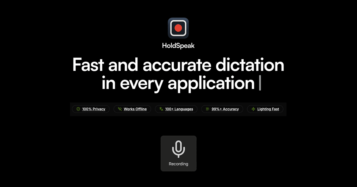 HoldSpeak screenshot