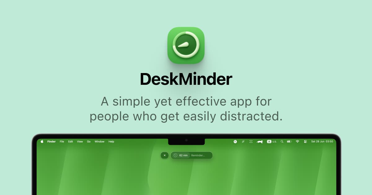 DeskMinder screenshot
