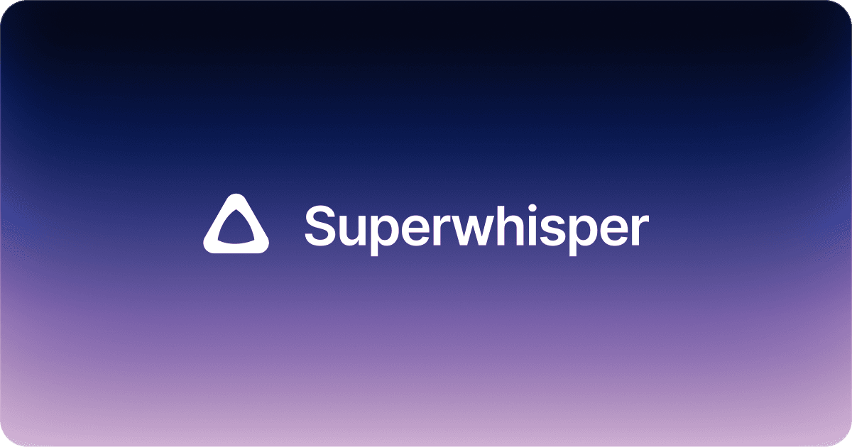 Superwhisper screenshot