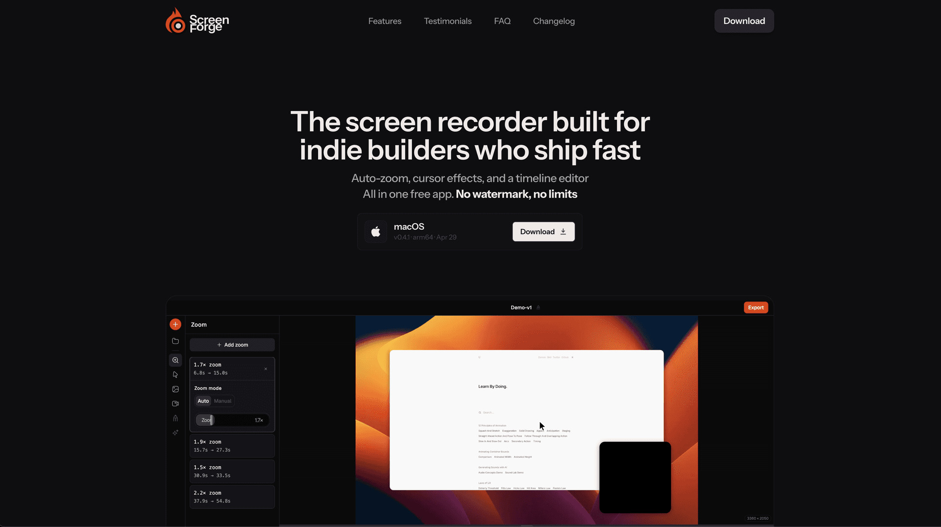 Screenforge screenshot