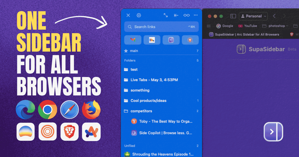 SupaSidebar screenshot