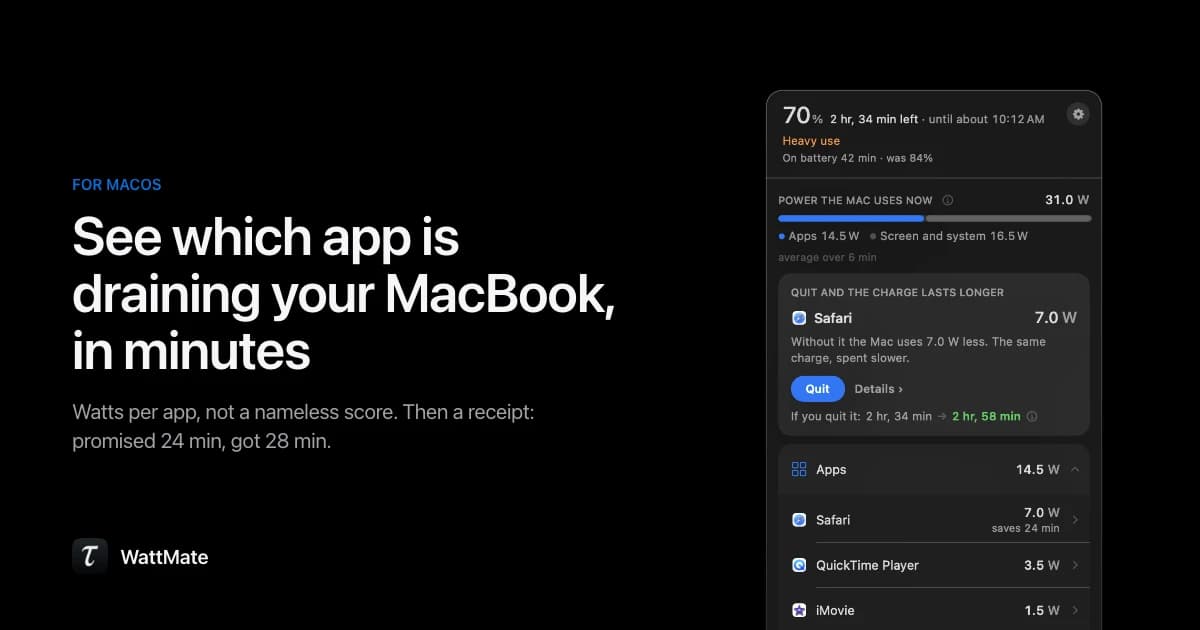 WattMate screenshot
