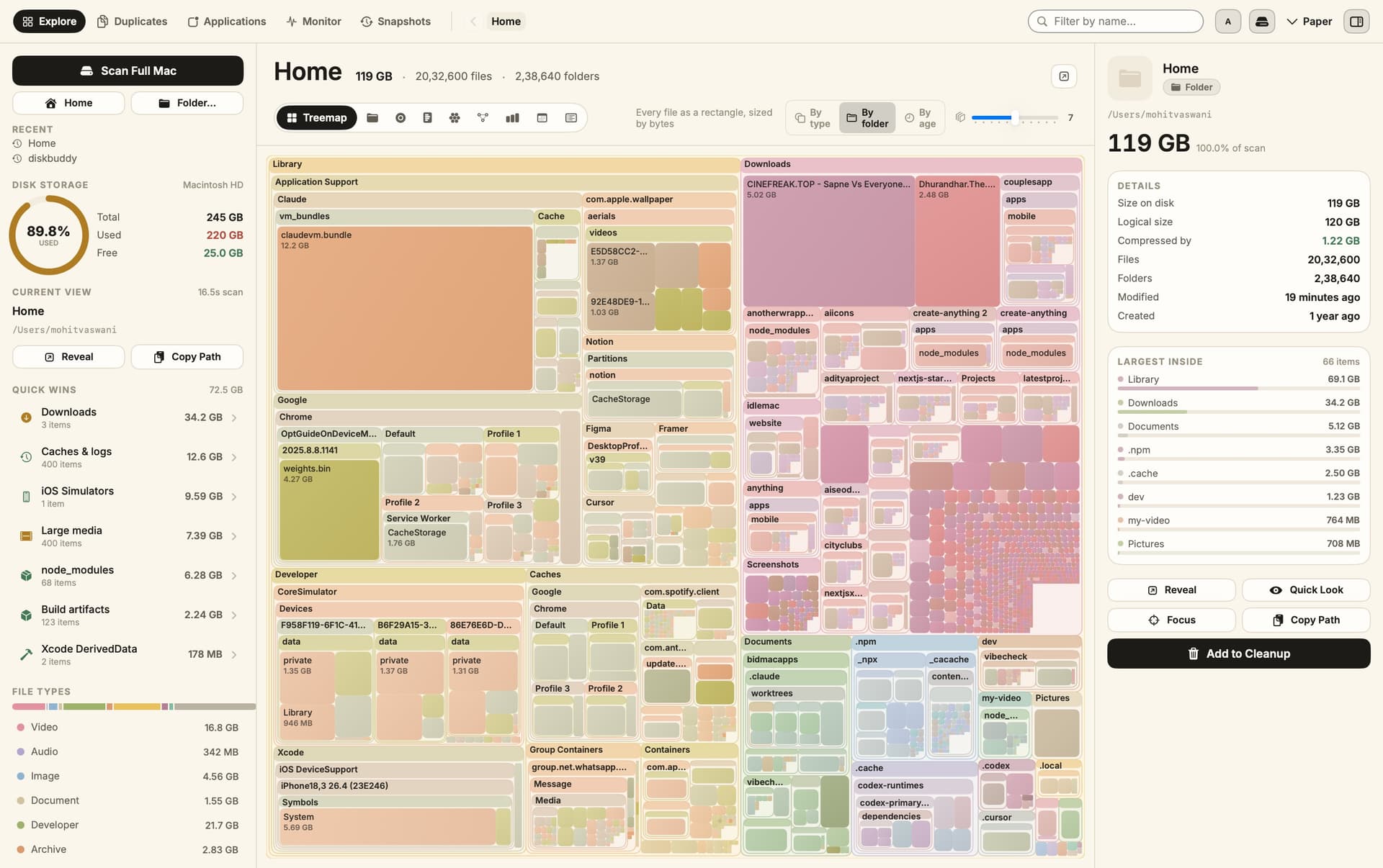 DiskBuddy screenshot